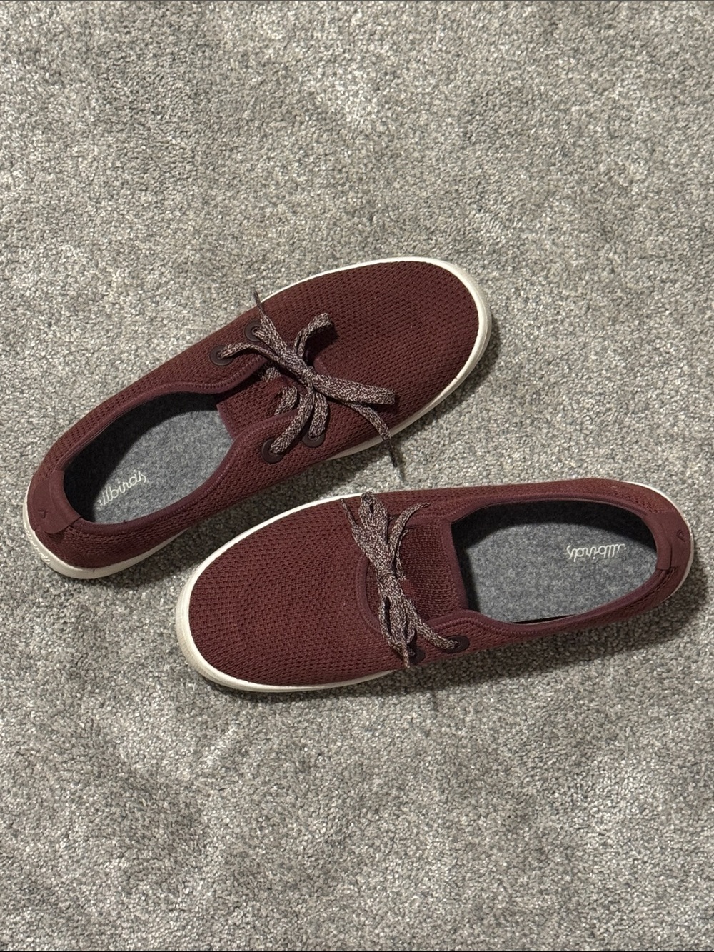 allbirds Men's Knit Lace-Up Sneakers - Burgundy